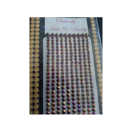 903001 - Rhinestones S 3mm - Gold Purple