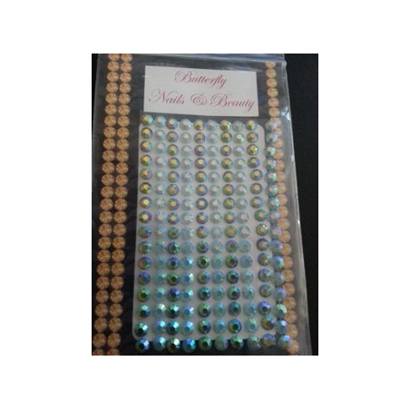 905005 - Rhinestones L 5mm - Light Blue/Ice Hologram