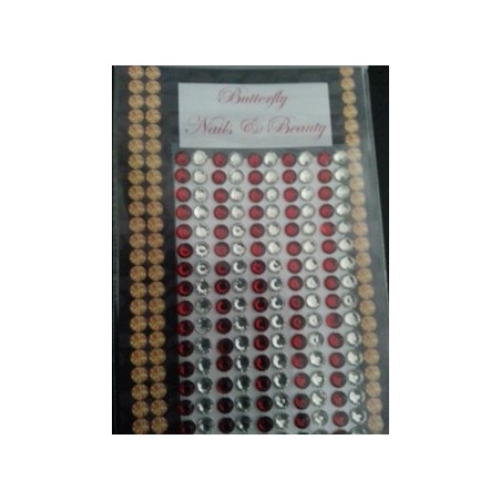 905006 - Rhinestones L 5mm - Red/Clear