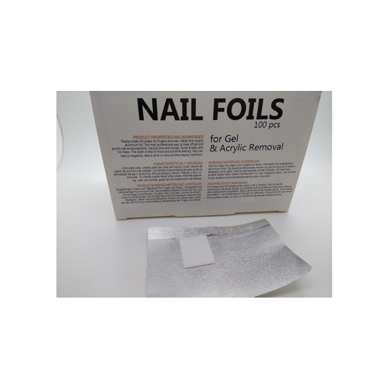 B175026 - Nail Foil Waps 100st for gel & acrylic removal