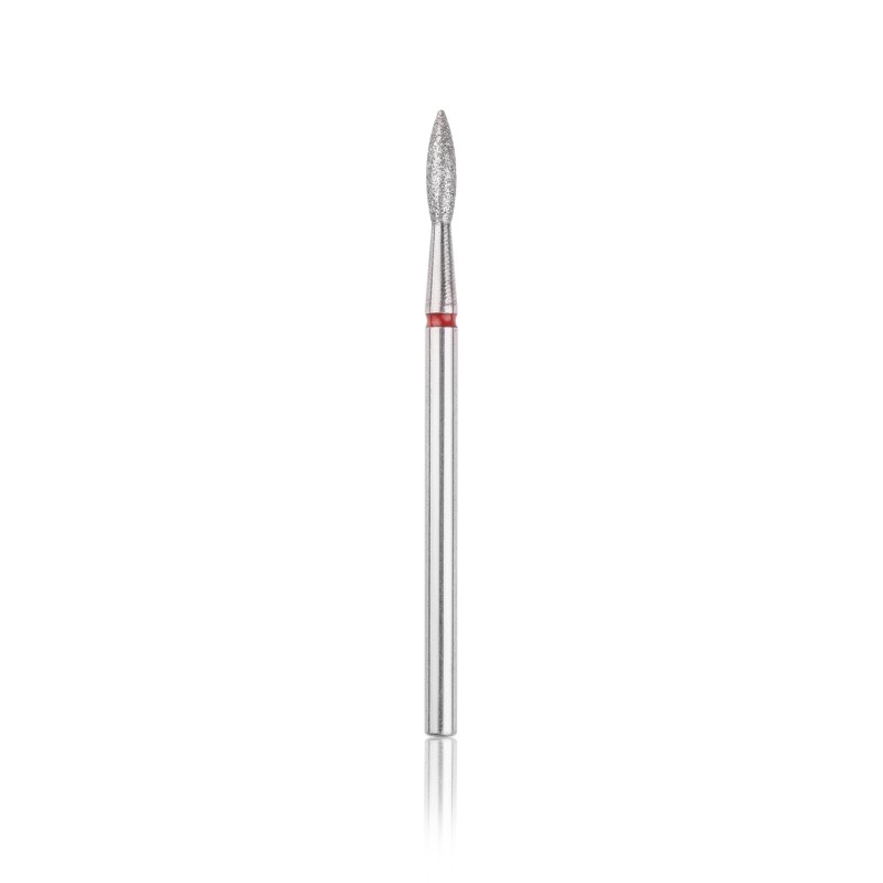 H193019 Head Diamond bit "Flame sharp" rood L-8 mm, 2,1 mm H193019 Head Diamond bit "Flame sharp" rood L-8 mm, 2,1 mm