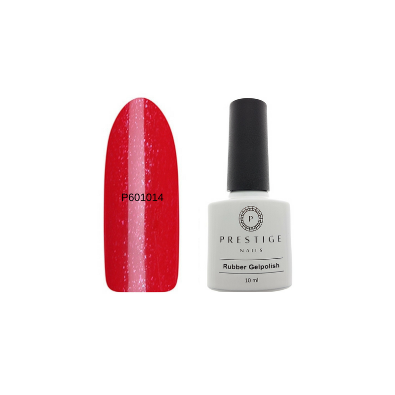 P601014 - Rubber Gelpolish Sparkly Red 10ml