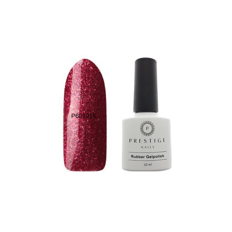 P601015 - Rubber Gelpolish Sparkly Bourgogne 10ml