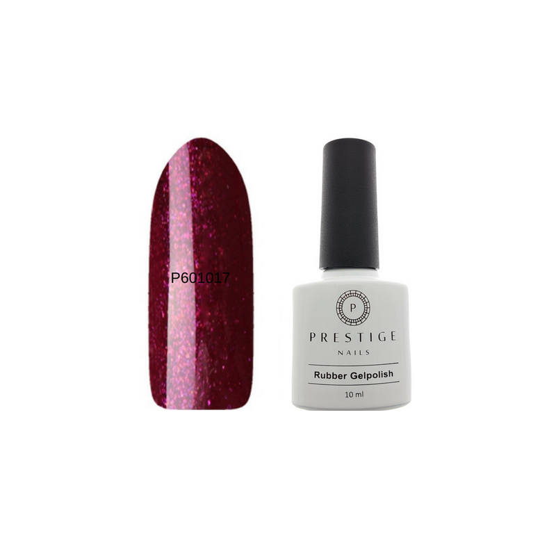 P601017 - Rubber Gelpolish Sparkly Raspberry 10ml