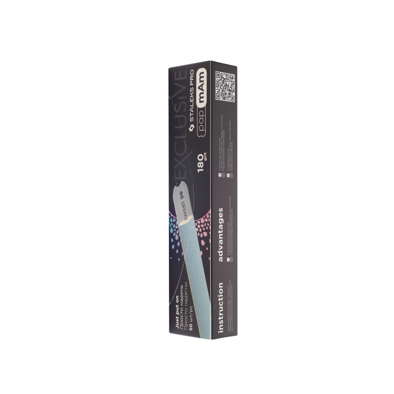 S178051 - STALEKS Wegwerp PapMam vijlen voor rechte base, EXCLUSIVE 180 grit (50 stuks) (DFCX-22-180) S178051 - STALEKS Wegwerp PapMam vijlen voor rechte base, EXCLUSIVE 180 grit (50 stuks) (DFCX-22-180)