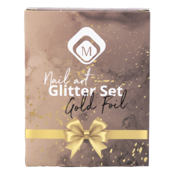 118971 - Nail Art Glitter Set - Gold Foil