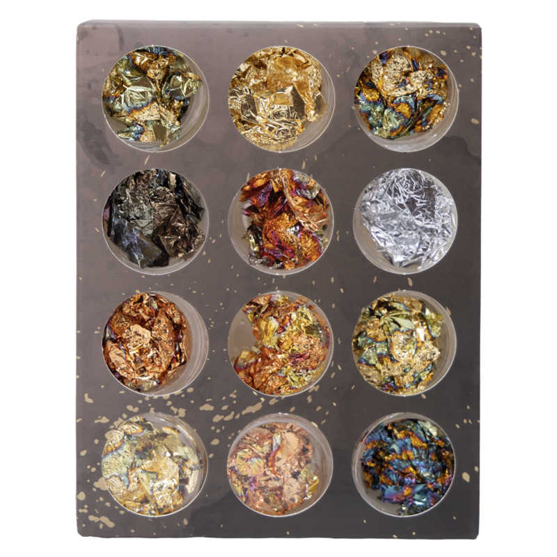 118971 - Nail Art Glitter Set - Gold Foil 118971 - Nail Art Glitter Set - Gold Foil