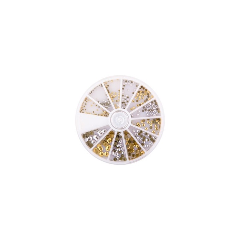 117506 - Gold & Silver studs 400 pcs in 6 sizes 117506 - Gold & Silver studs 400 pcs in 6 sizes