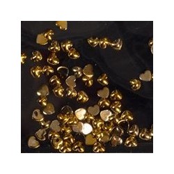 117663 - Heart Round Gold 100 pcs