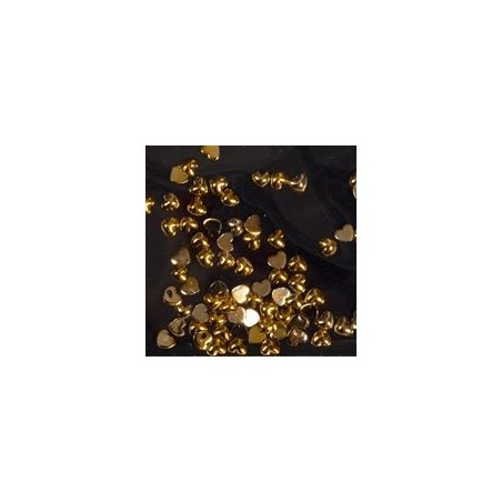 117663 - Heart Round Gold 100 pcs