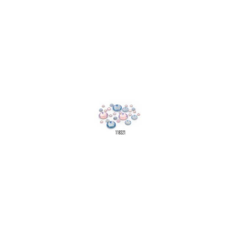 118321 - Frosted Rhinestones Pink & Blue 270pcs - 6 sizes 118321 - Frosted Rhinestones Pink & Blue 270pcs - 6 sizes