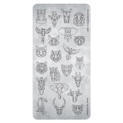 118623 Stamping Plate Geometric Animals