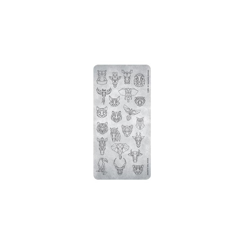 118623 Stamping Plate Geometric Animals