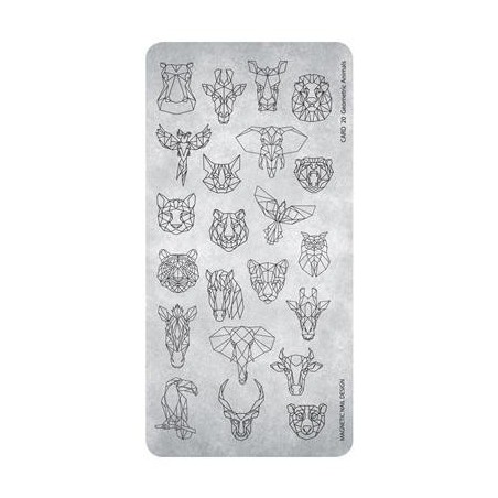 118623 Stamping Plate Geometric Animals