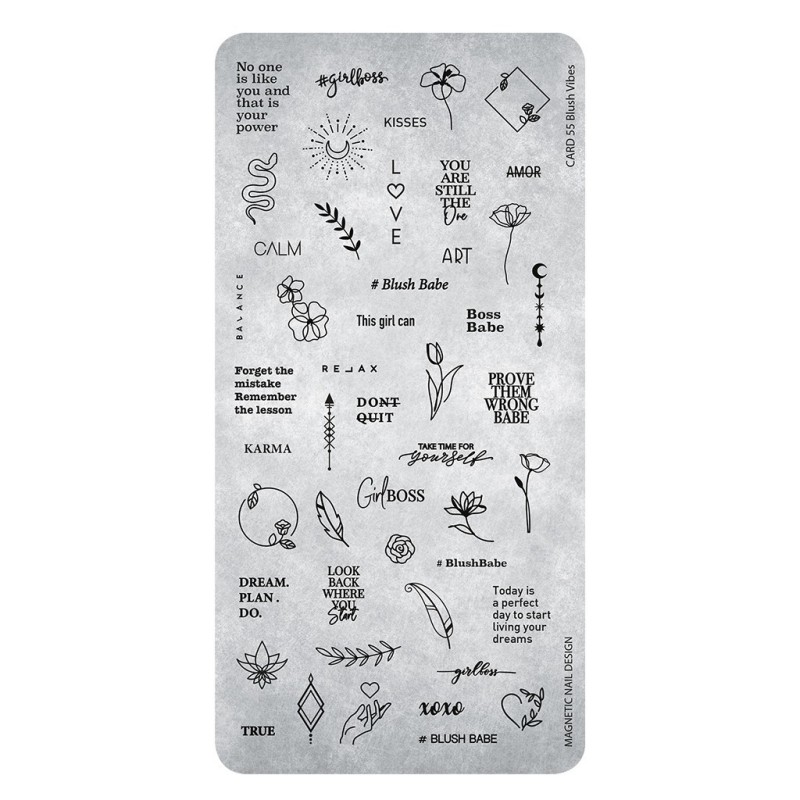118658 - Stamping plate Blush Vibes 55 118658 - Stamping plate Blush Vibes 55